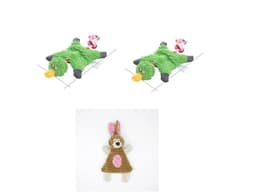 image-Pet Toy Donkey Shape Corduroy Chew Toy For Dogs Puppy Squeaker Squeaky Plush Bone Molar Dog Toy Pet Training Dog