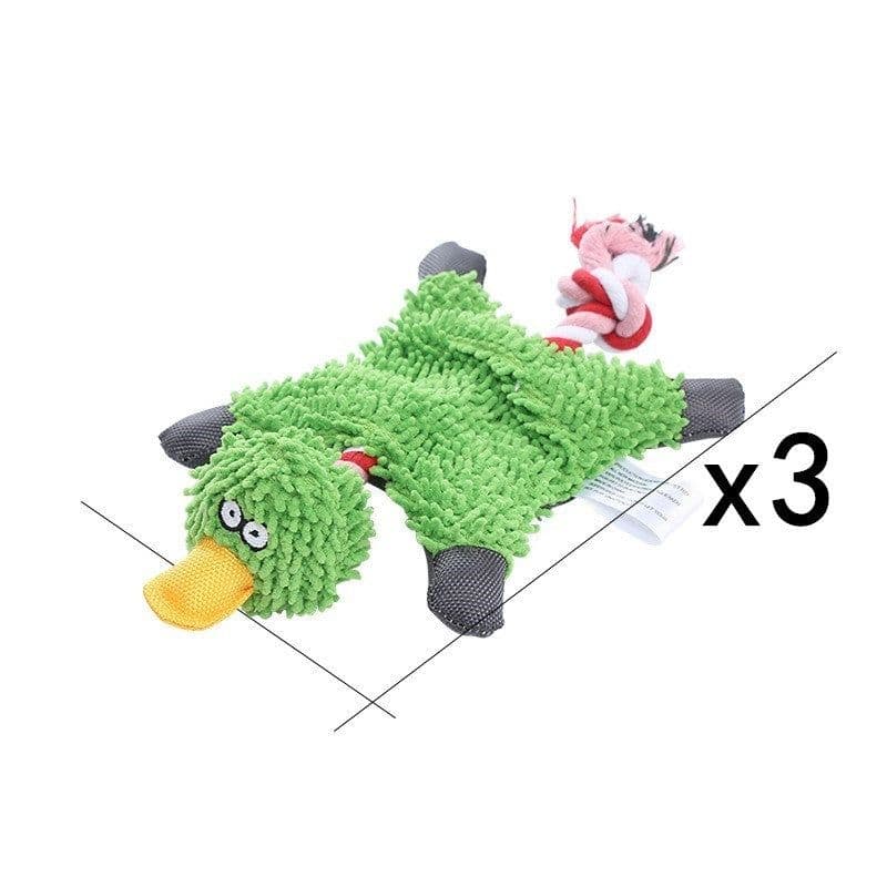 image-Pet Toy Donkey Shape Corduroy Chew Toy For Dogs Puppy Squeaker Squeaky Plush Bone Molar Dog Toy Pet Training Dog