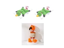 image-Pet Toy Donkey Shape Corduroy Chew Toy For Dogs Puppy Squeaker Squeaky Plush Bone Molar Dog Toy Pet Training Dog