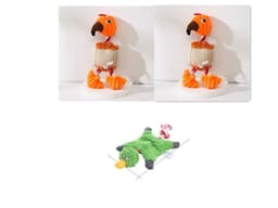 image-Pet Toy Donkey Shape Corduroy Chew Toy For Dogs Puppy Squeaker Squeaky Plush Bone Molar Dog Toy Pet Training Dog