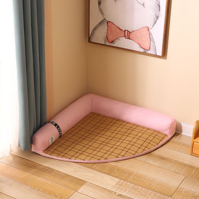 image-Summer Cooling Mats Cat Bed Dog Bed Dog Sofa Pet Mats Cat House Ice Pad Dog Sleeping Mats Cool Cold Bamboo Fiber Cat Bed