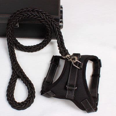 image-New Nylon Medium Large Dog Harness Collar K9 Padded Extra Reflective Collar Puppy Lead Pets Vest Dog Vest Husky Dogs Supply