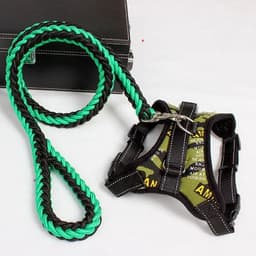 image-New Nylon Medium Large Dog Harness Collar K9 Padded Extra Reflective Collar Puppy Lead Pets Vest Dog Vest Husky Dogs Supply