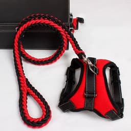 image-New Nylon Medium Large Dog Harness Collar K9 Padded Extra Reflective Collar Puppy Lead Pets Vest Dog Vest Husky Dogs Supply