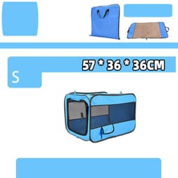 image-Pet Travel Carrier Bag Portable Pet Bag Folding Fabric Pet Carrier Travel Carrier Bag For Pet Cage With Locking Safety Zippers