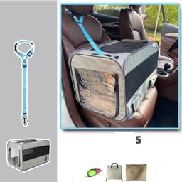 image-Pet Travel Carrier Bag Portable Pet Bag Folding Fabric Pet Carrier Travel Carrier Bag For Pet Cage With Locking Safety Zippers