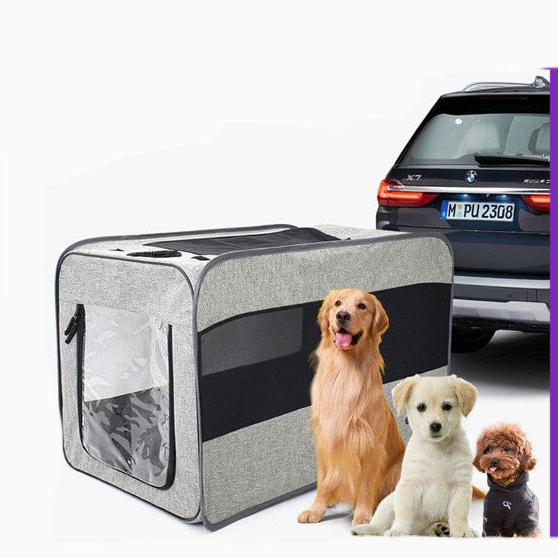 image-Pet Travel Carrier Bag Portable Pet Bag Folding Fabric Pet Carrier Travel Carrier Bag For Pet Cage With Locking Safety Zippers