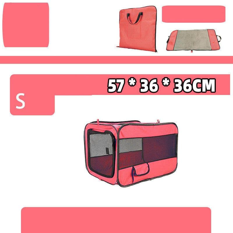 image-Pet Travel Carrier Bag Portable Pet Bag Folding Fabric Pet Carrier Travel Carrier Bag For Pet Cage With Locking Safety Zippers