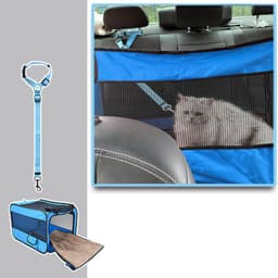 image-Pet Travel Carrier Bag Portable Pet Bag Folding Fabric Pet Carrier Travel Carrier Bag For Pet Cage With Locking Safety Zippers
