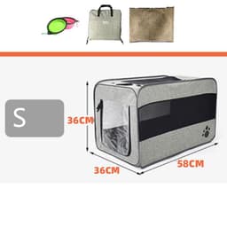 image-Pet Travel Carrier Bag Portable Pet Bag Folding Fabric Pet Carrier Travel Carrier Bag For Pet Cage With Locking Safety Zippers