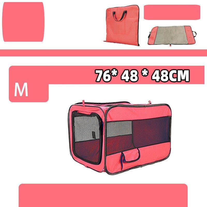 image-Pet Travel Carrier Bag Portable Pet Bag Folding Fabric Pet Carrier Travel Carrier Bag For Pet Cage With Locking Safety Zippers