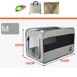 image-Pet Travel Carrier Bag Portable Pet Bag Folding Fabric Pet Carrier Travel Carrier Bag For Pet Cage With Locking Safety Zippers