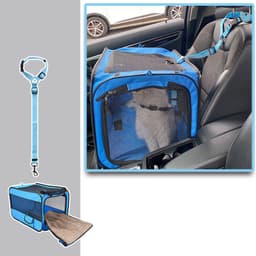 image-Pet Travel Carrier Bag Portable Pet Bag Folding Fabric Pet Carrier Travel Carrier Bag For Pet Cage With Locking Safety Zippers
