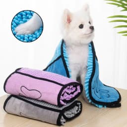 image-Dogs Cats Towels Super Absorbent Dog Bathrobe Microfiber Bath Towels Quick-Drying Cat Bath Towel For Pets Towel Dog Towels Pet Products