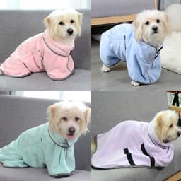 image-Quick-drying Pet Absorbent Towel Dog Bathrobe Pet Dog Bath Towel For Dogs Cats Microfiber Absorbent Pet Drying Towel Pet Supplies Pet Products