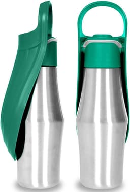 image-New Portable Pet Dog Water Bottle Soft Silicone Leaf Design For Dog Pets Outdoor Travel Drinking Bowls Water Dispenser