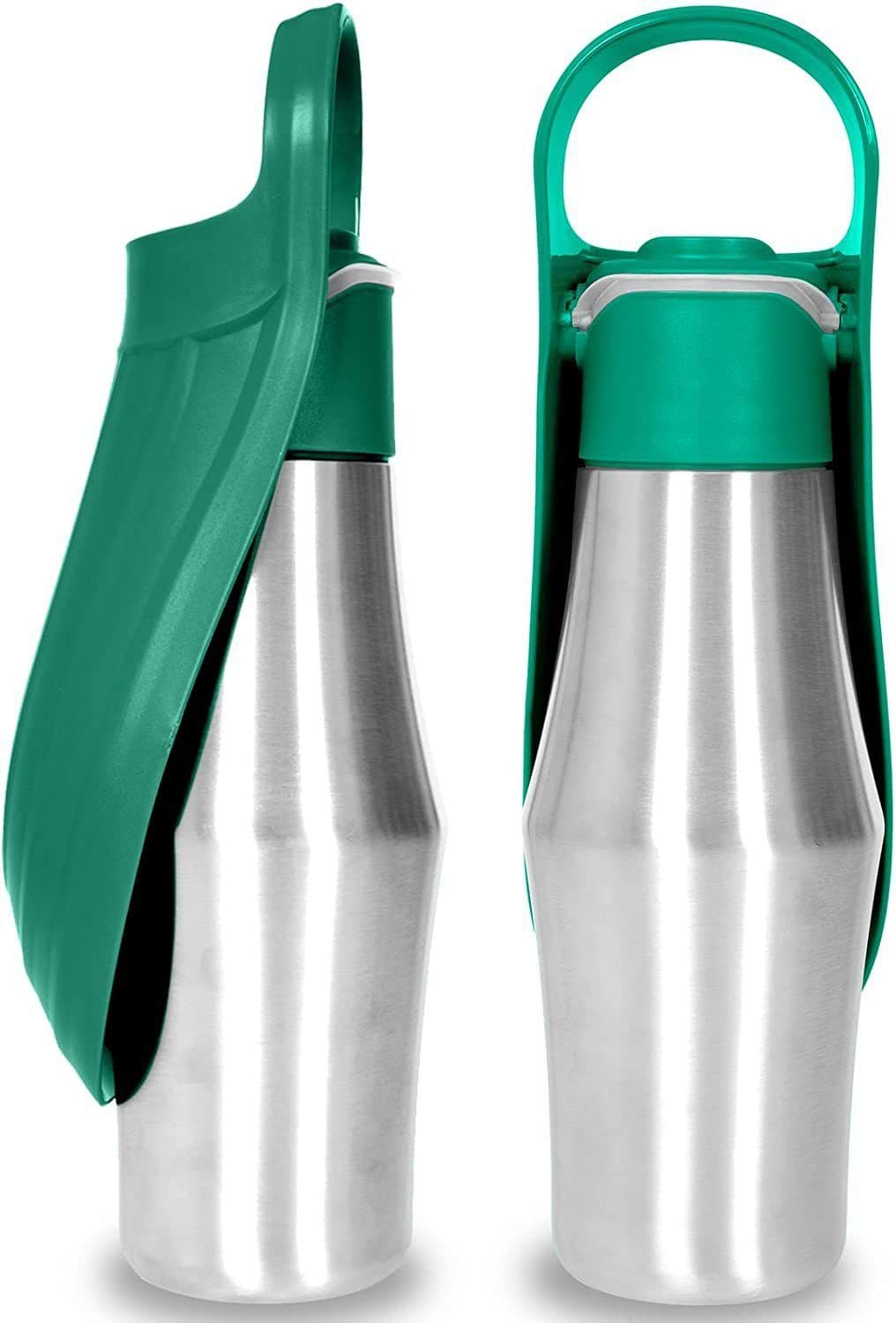 image-New Portable Pet Dog Water Bottle Soft Silicone Leaf Design For Dog Pets Outdoor Travel Drinking Bowls Water Dispenser