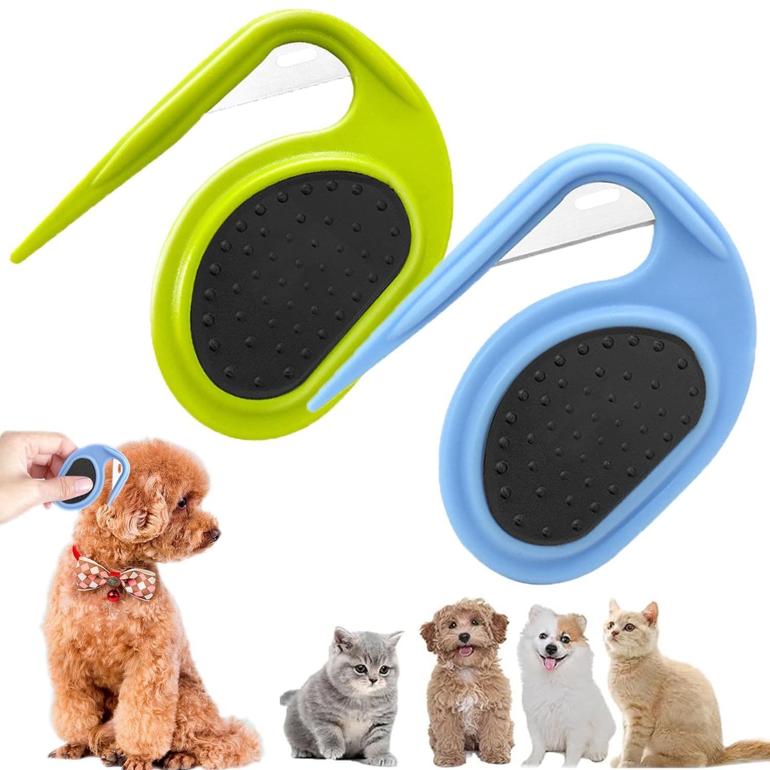 image-New Cat Dog Comb Pet Open Knot Comb Cat Puppy Hair Fur Shedding Grooming Trimmer Comb Blade Comb Cat Brush