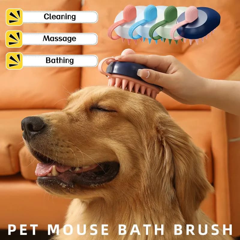 image-Soft Silicone Pets Hair Remover Comb Handheld Bath Shower Hair Shampoo Massage Brush For Dogs Cats Cleaning Tools Pet Products