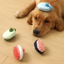 image-Soft Silicone Pets Hair Remover Comb Handheld Bath Shower Hair Shampoo Massage Brush For Dogs Cats Cleaning Tools Pet Products