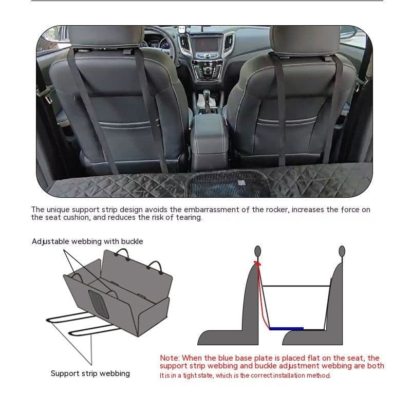 image-600D Oxford Cloth Waterproof Surrounded Lengthened Load Bearing Car Pet Mat