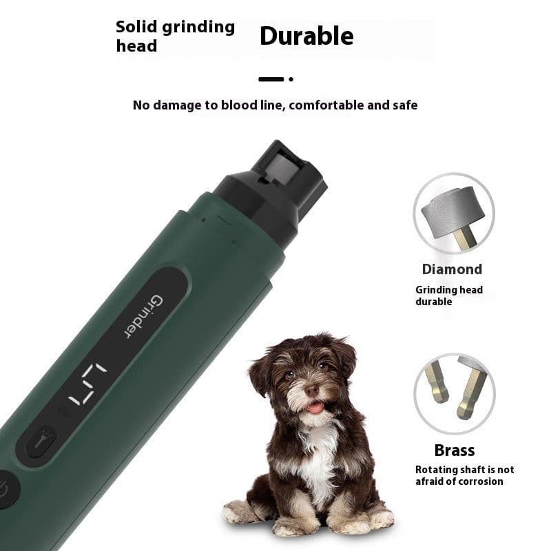 image-Dog Nail Grinder Electric Pet Nail Trimmers Rechargeable Cat Nail Grinders Super Quiet With 5-Speed Setting For Small Medium Large Dogs Cats Claw Care Pet Products