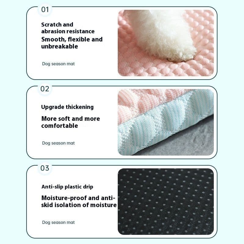 image-Dog Bed Breathable Cooling Spring Summer Pet Sleeping Mat For Small Medium Dogs Cats Soft Non-slip Dog Kennel Pet Supplies Pet Products