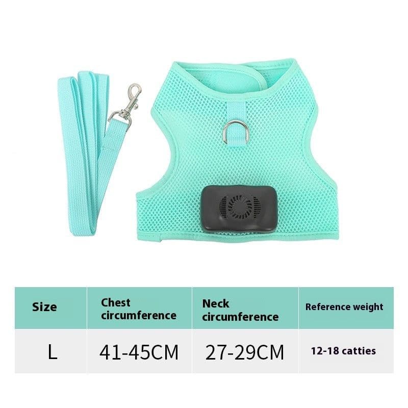image-Pets Dog Vest Chest Strap Harness Air Conditioner Cooling And Breathable With Air Conditioner Pet Products