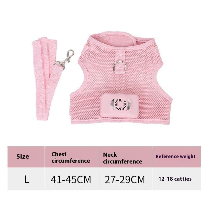 image-Pets Dog Vest Chest Strap Harness Air Conditioner Cooling And Breathable With Air Conditioner Pet Products