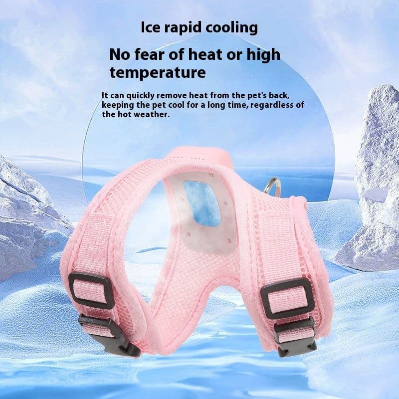 image-Pets Dog Vest Chest Strap Harness Air Conditioner Cooling And Breathable With Air Conditioner Pet Products