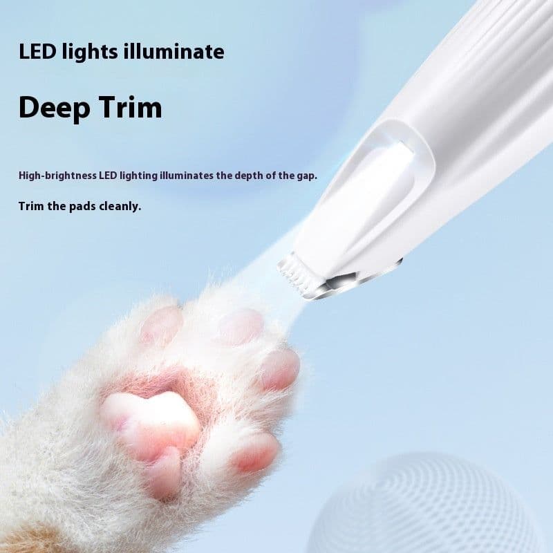 image-Pets Efficient LED Shaving Cat Dog Foot Hair Electric Clipper Pet Products