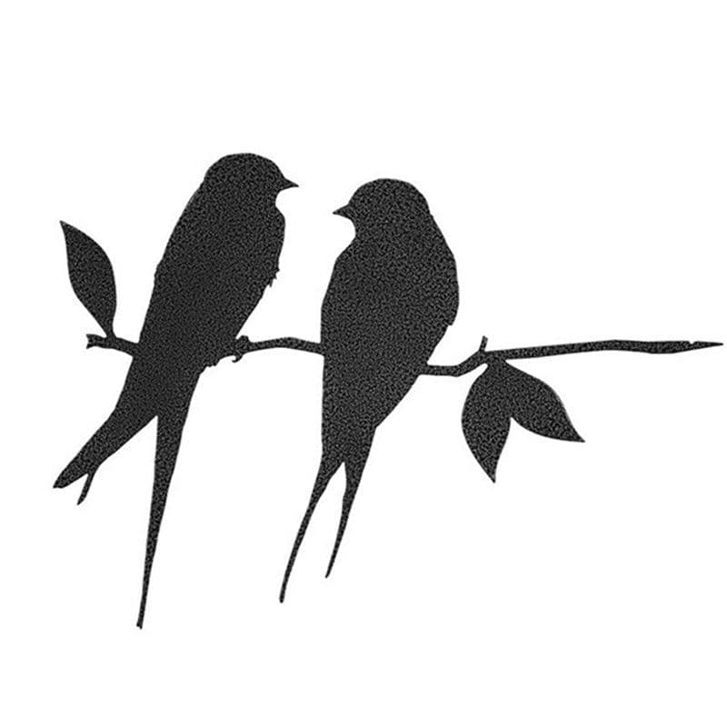 image-Bird Art Outdoor Garden Statues Backyard Lawn Stakes Metal Yard Decor Gift Garden Statues Decoration Ornament