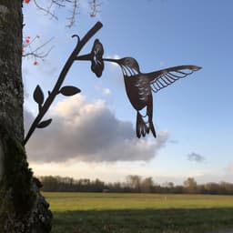 image-Bird Art Outdoor Garden Statues Backyard Lawn Stakes Metal Yard Decor Gift Garden Statues Decoration Ornament