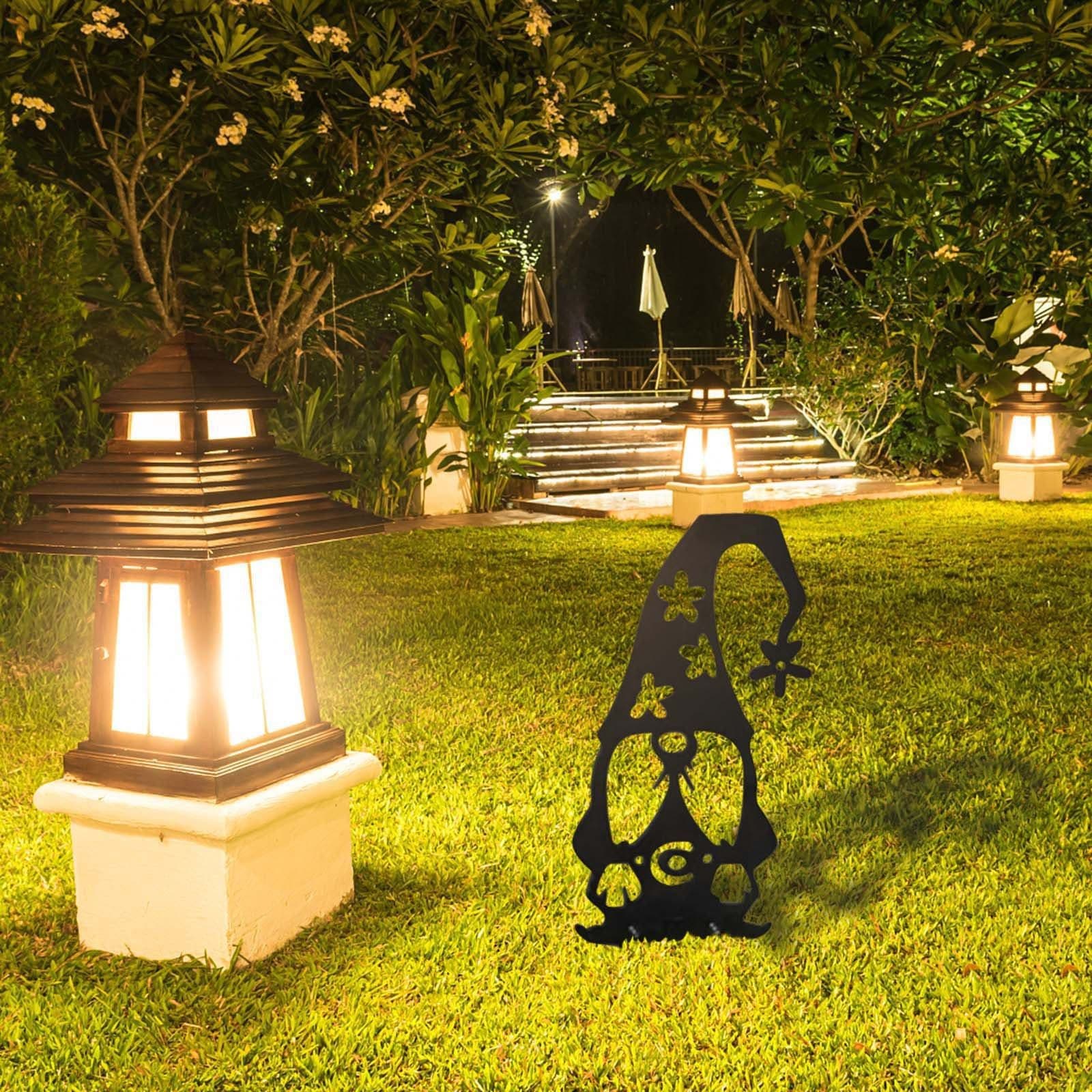 image-Bird Art Outdoor Garden Statues Backyard Lawn Stakes Metal Yard Decor Gift Garden Statues Decoration Ornament