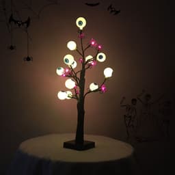 image-Halloween LED Ghost Eyeball Tree Light Halloween Decoration For Home Decor Desktop Spooky Desk Lamp Horror Night Lights Ornament