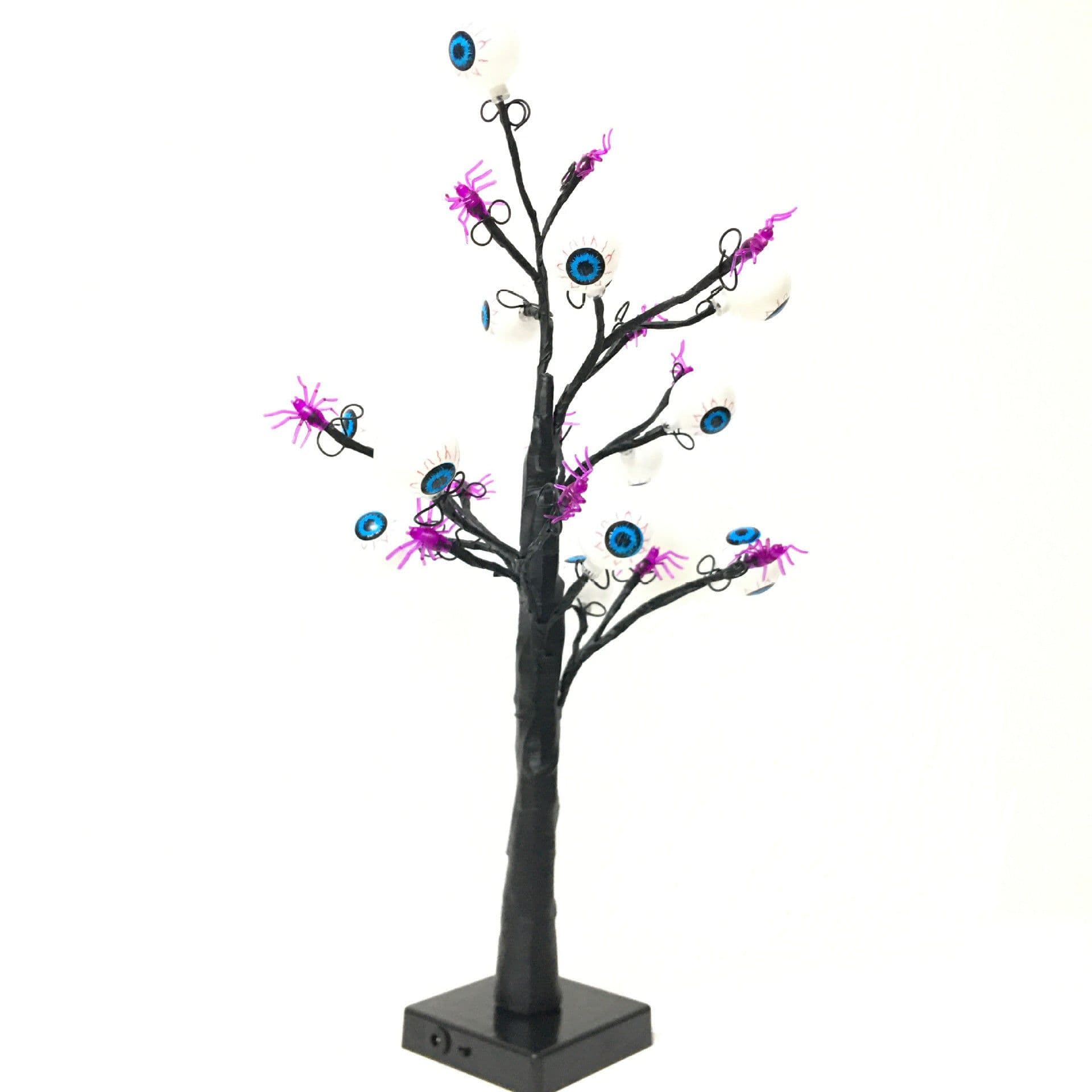 image-Halloween LED Ghost Eyeball Tree Light Halloween Decoration For Home Decor Desktop Spooky Desk Lamp Horror Night Lights Ornament