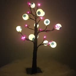image-Halloween LED Ghost Eyeball Tree Light Halloween Decoration For Home Decor Desktop Spooky Desk Lamp Horror Night Lights Ornament