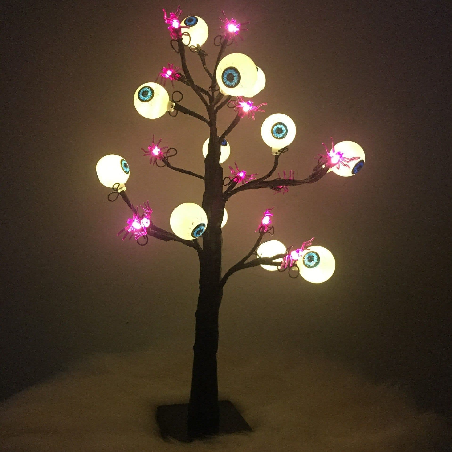 image-Halloween LED Ghost Eyeball Tree Light Halloween Decoration For Home Decor Desktop Spooky Desk Lamp Horror Night Lights Ornament