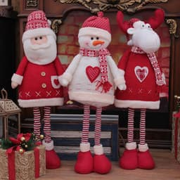 image-Christmas Decorations For Home Big Santa Claus Doll Children Xmas New Year Gift Christmas Tree Decor Wedding Party Supplies