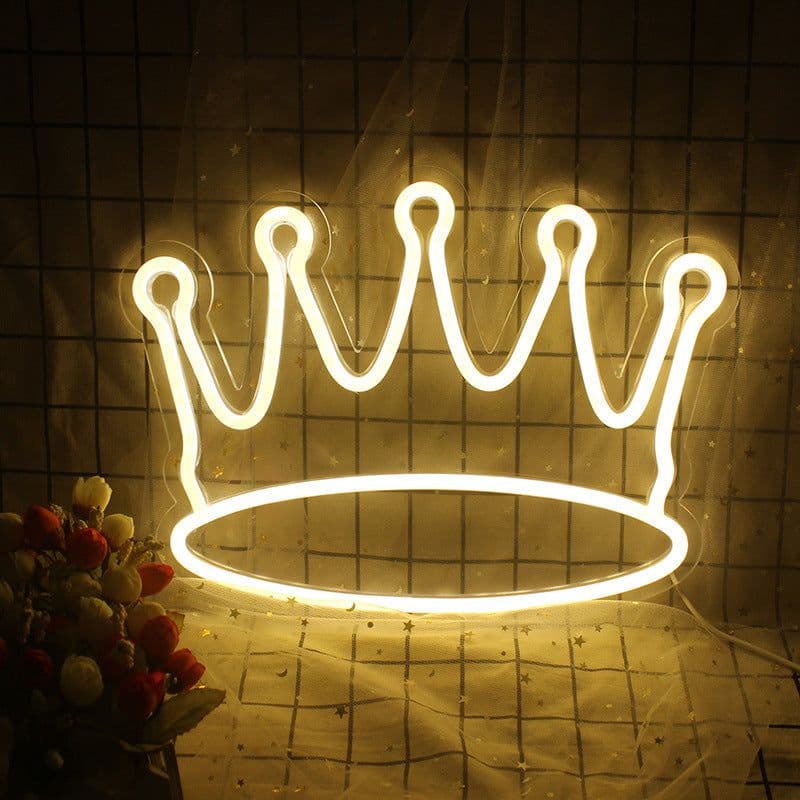 image-Hot Sale Internet Celebrity Atmosphere Luminous Crown Neon Light Ins Wind Decorative LED Lights Custom