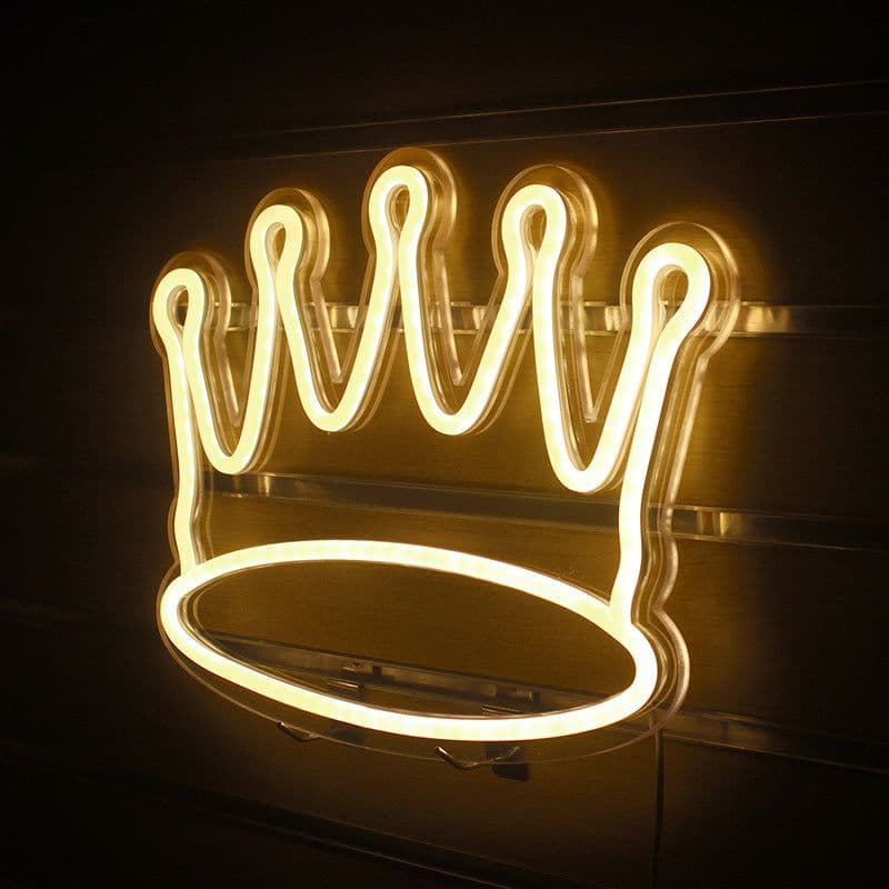image-Hot Sale Internet Celebrity Atmosphere Luminous Crown Neon Light Ins Wind Decorative LED Lights Custom