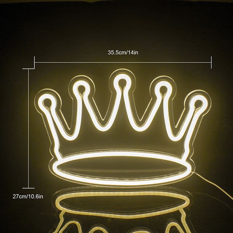 image-Hot Sale Internet Celebrity Atmosphere Luminous Crown Neon Light Ins Wind Decorative LED Lights Custom