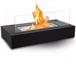 image-Indoor Fire Pit Mini Alcohol Lamp Fireplace Glass Table Accessories Personal Fireplace Indoor And Outdoor Camping Rectangle Fire Pit Alcohol Fireplace