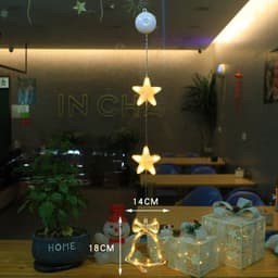 image-Christmas 3pcs LED Light Star Xmas Tree Hanging Sucker Lamp Window Ornaments Decoration For Home Xmas Navidad New Year Decor Christmas Decorations