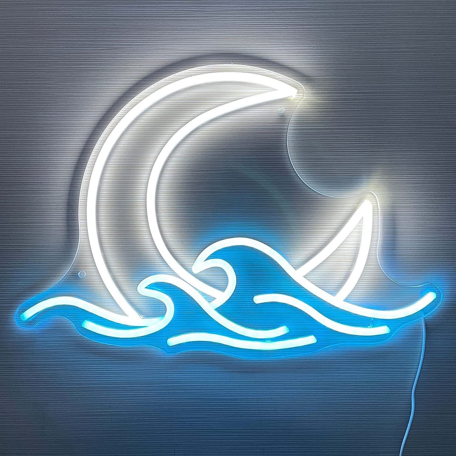 image-Bedroom Neon Moon Children's Room Decoration Small Night Lamp Warm Birthday Gift