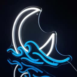 image-Bedroom Neon Moon Children's Room Decoration Small Night Lamp Warm Birthday Gift