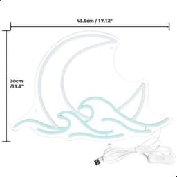 image-Bedroom Neon Moon Children's Room Decoration Small Night Lamp Warm Birthday Gift