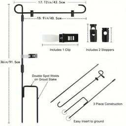 image-Garden Flag Stand Metal Linen Garden Flag Decoration