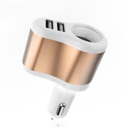 image-Car Charger One For Three Car Cigarette Lighter Dual Usb Fast Charge Transfer Interface Universal Smart Phone Car Charger