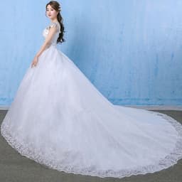 image-Luxury Wedding Dress With Fat Diamonds Embellished Summer And Spring One-shoulder Wedding Dress